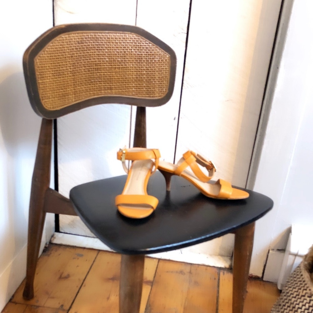 Sole Society Lindell Orange Leather Sandals Sz 6
